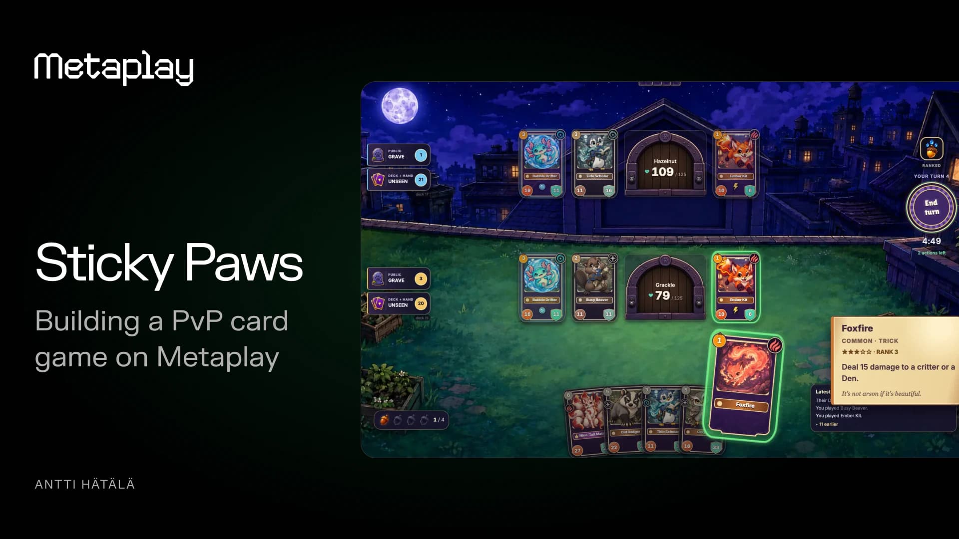 Sticky Paws: Building a PvP card game on Metaplay