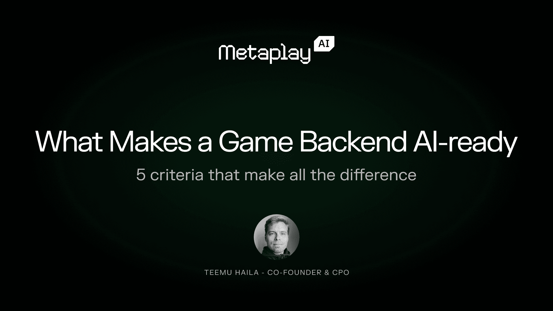 What makes a game backend AI-ready