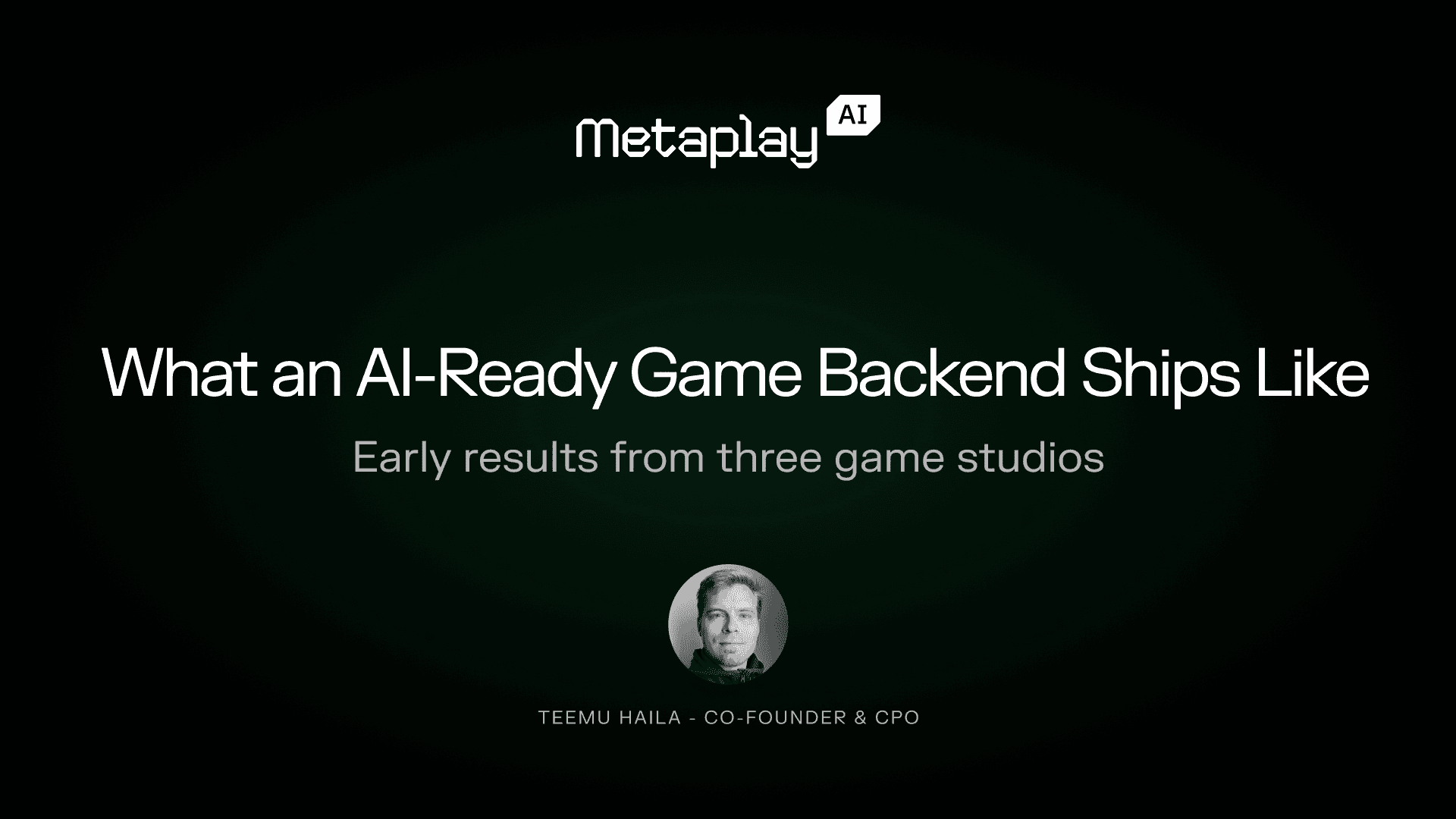 What an AI-ready game backend ships like