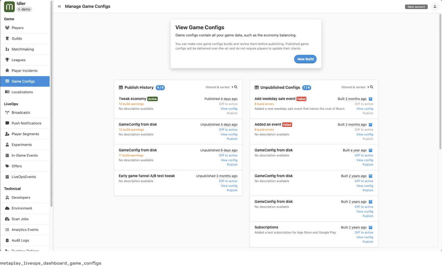 Game data and economy pipeline management