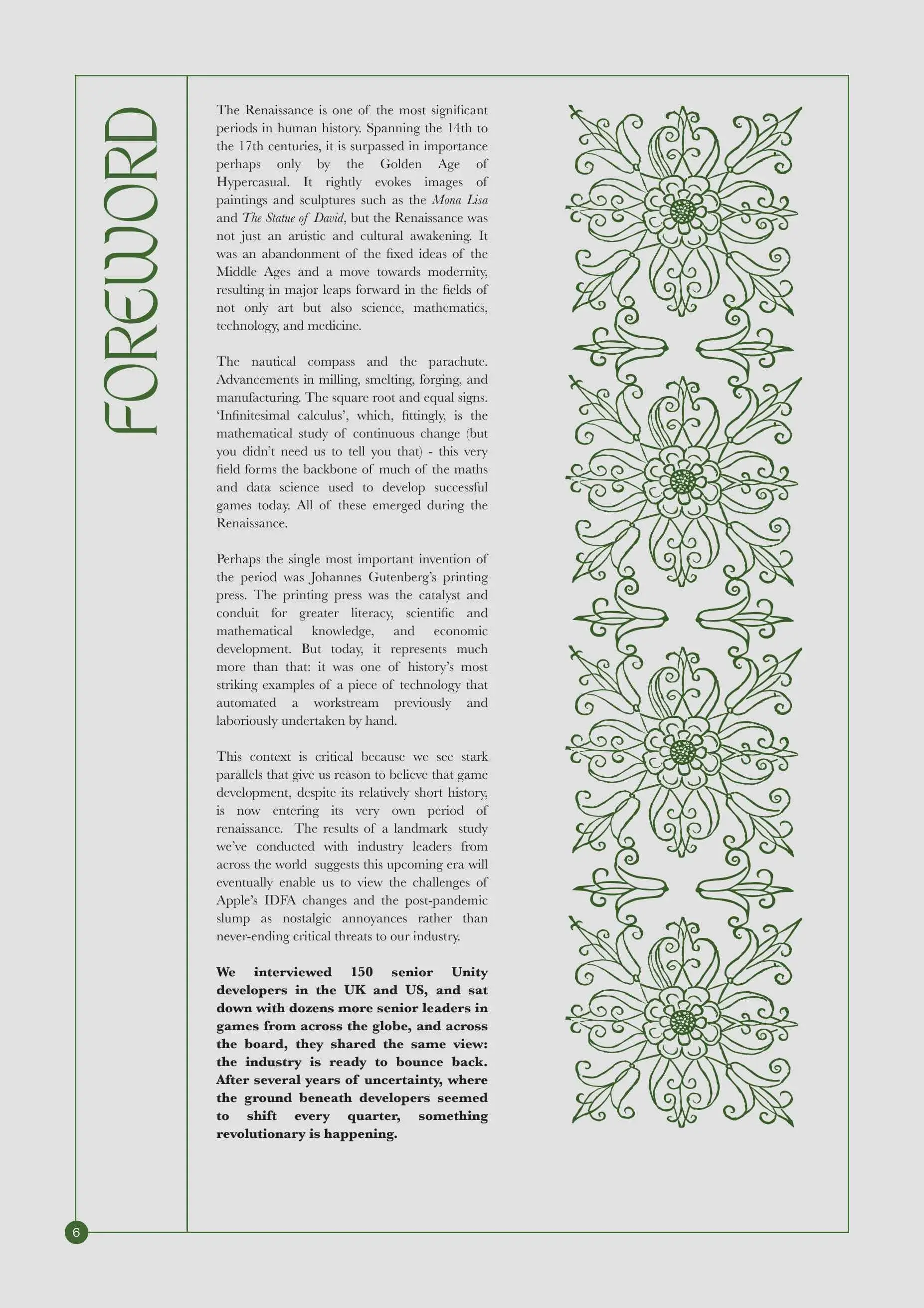 Foreword: The Game Development Renaissance Report