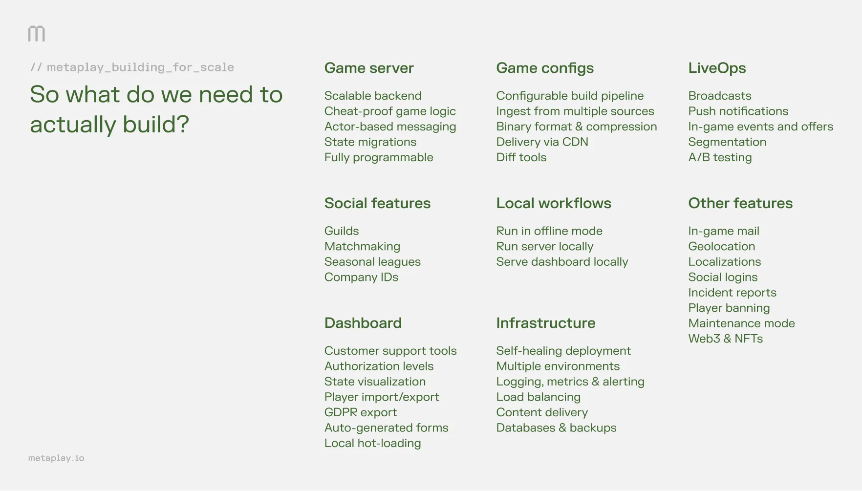 The Metaplay SDK for building games at scale